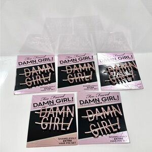 5x Too Faced Damn Girl 2pc Hair Pin Set New